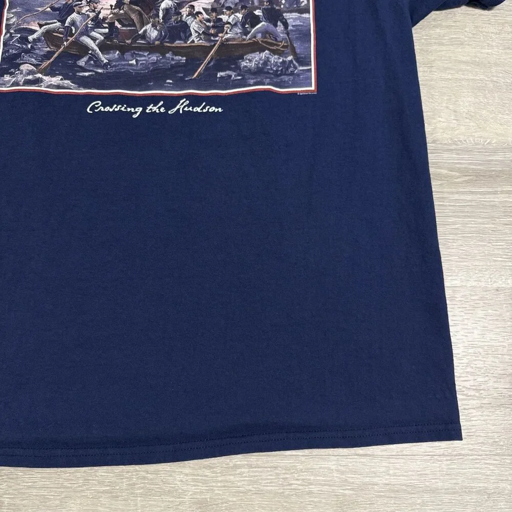 New York Yankees Shirt Crossing The Hudson Fan Favorite Men's Blue XL Cotton Tee